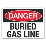 Danger Buried Gas Line - 10" x 14"